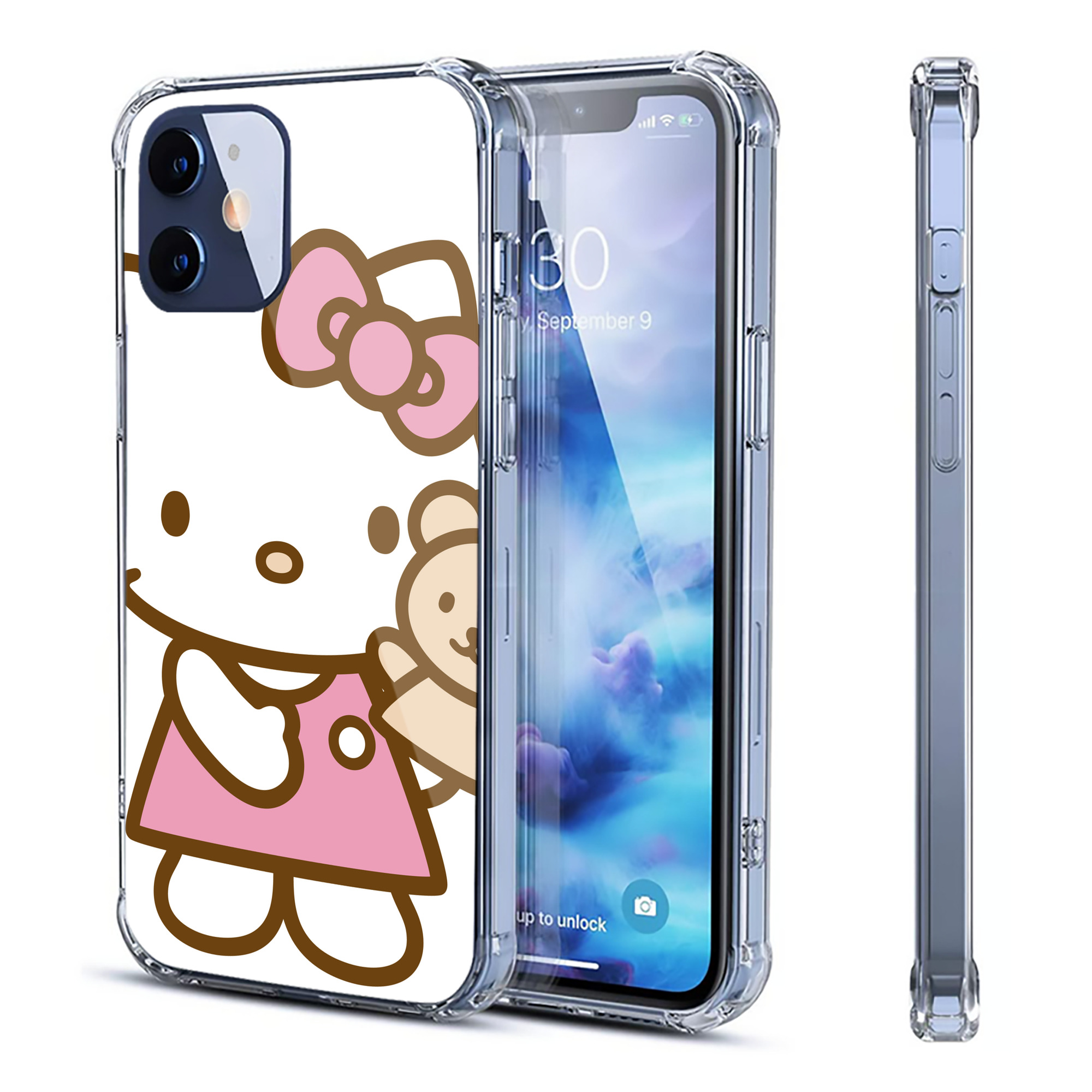 （画像用） Hello Kitty ハローキティ 【iPhone 12シリーズ対応】透明スマホケース（クリアソフトケース）